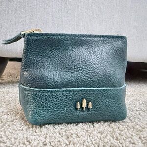 Portland Leather small Chelsea pouch (Lagoon)